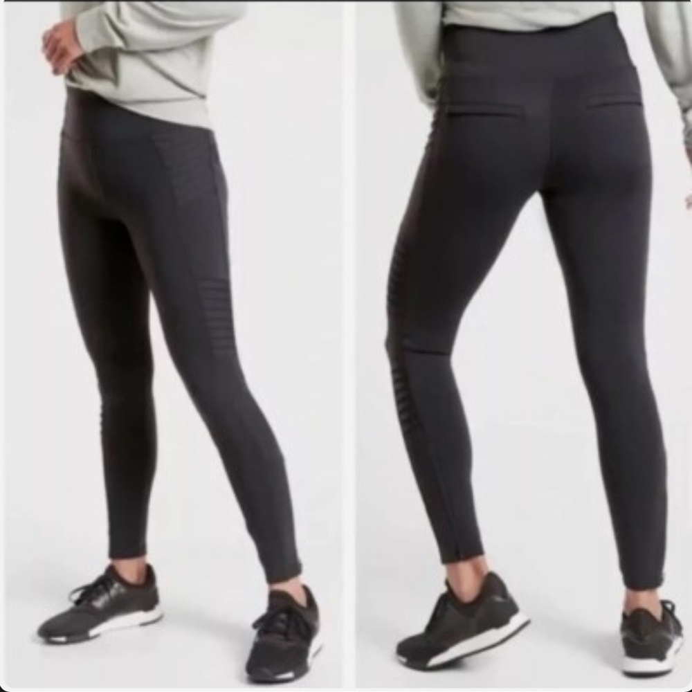 Athleta “Delancy Moto Tight” High-Waisted Leggings - BRAND NEW